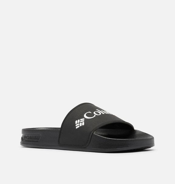 Columbia Hood River Sandals Black White For Women's NZ54396 New Zealand